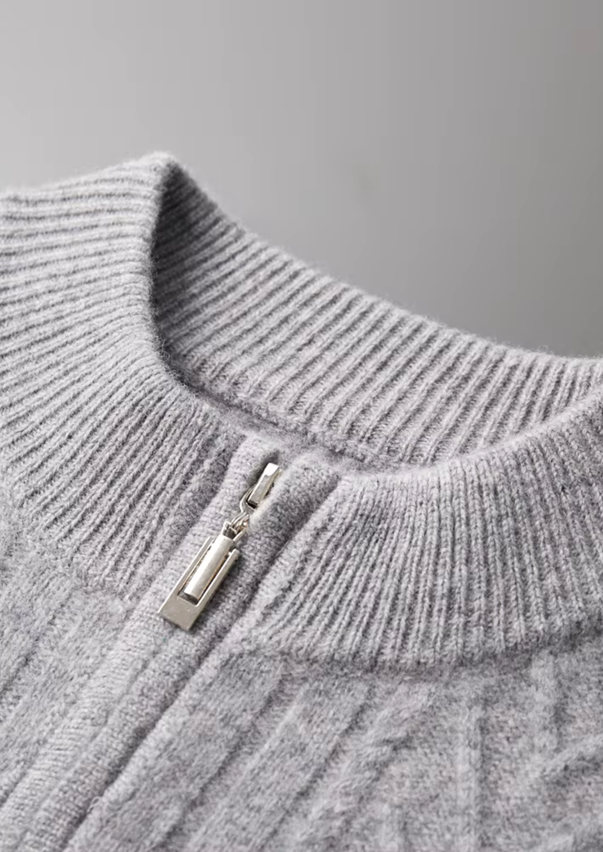 Pure Extra-Fine Merino Wool Patterned Zip Cardigan | Solmar