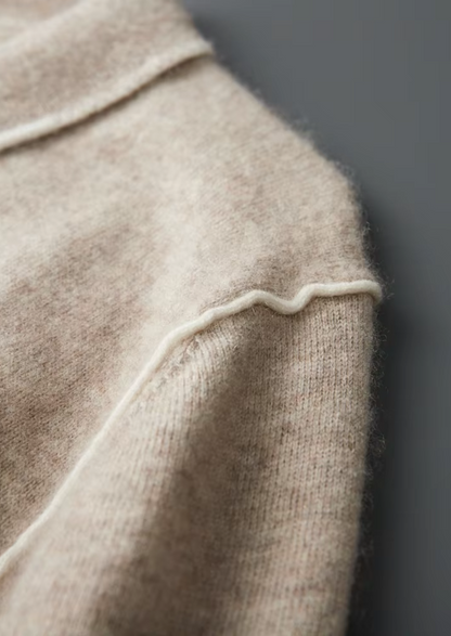 Premium Cashmere Two Tone Button Polo | Solmar