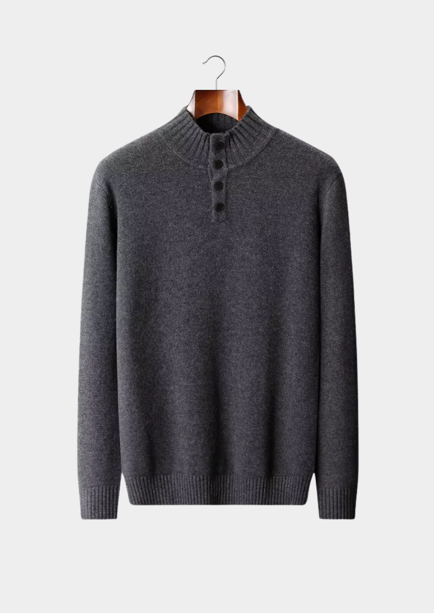Pure Extra-Fine Merino Wool Classic Button Sweater | Solmar