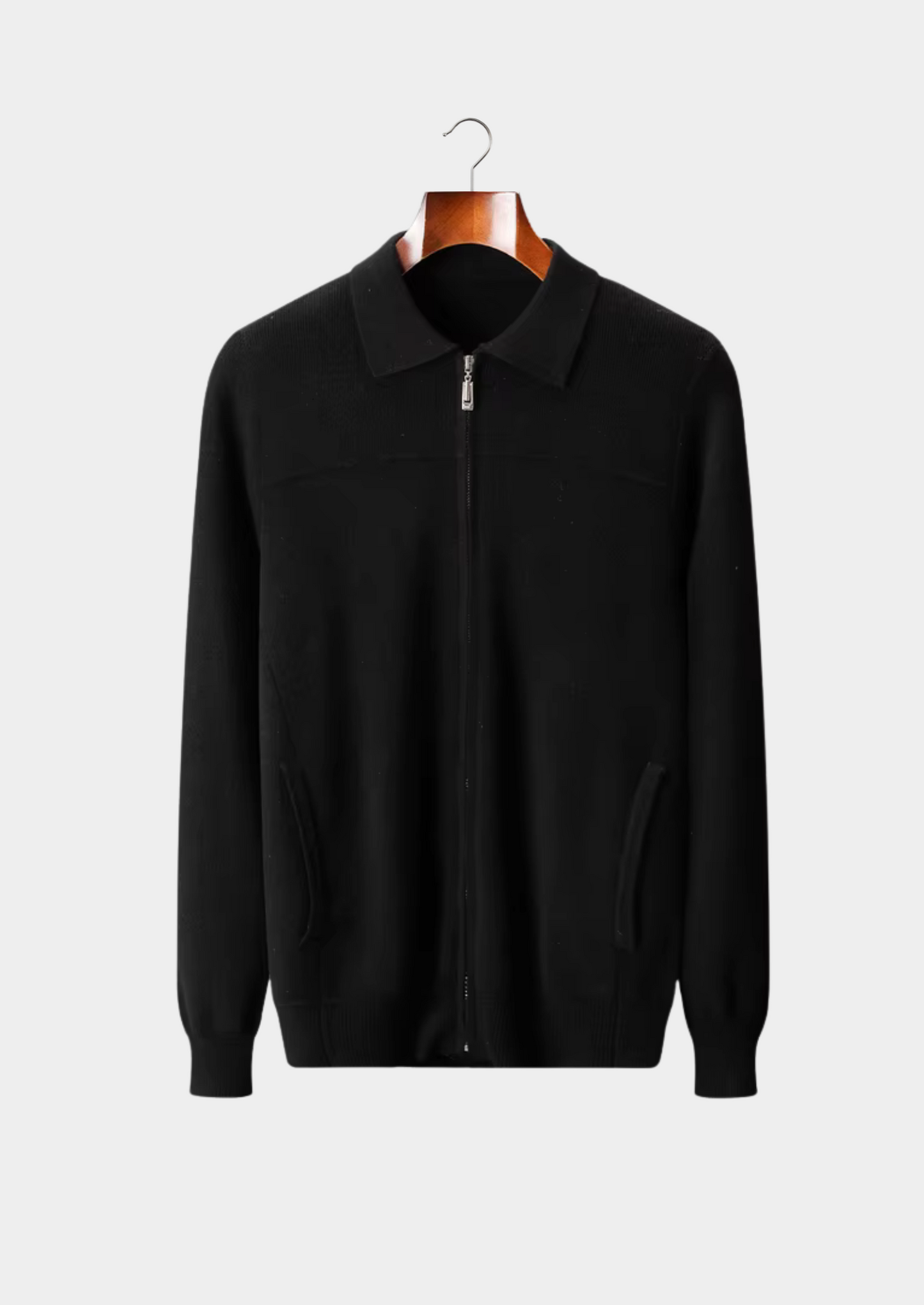 Pure Extra-Fine Merino Wool Ribbed Polo Cardigan | Solmar