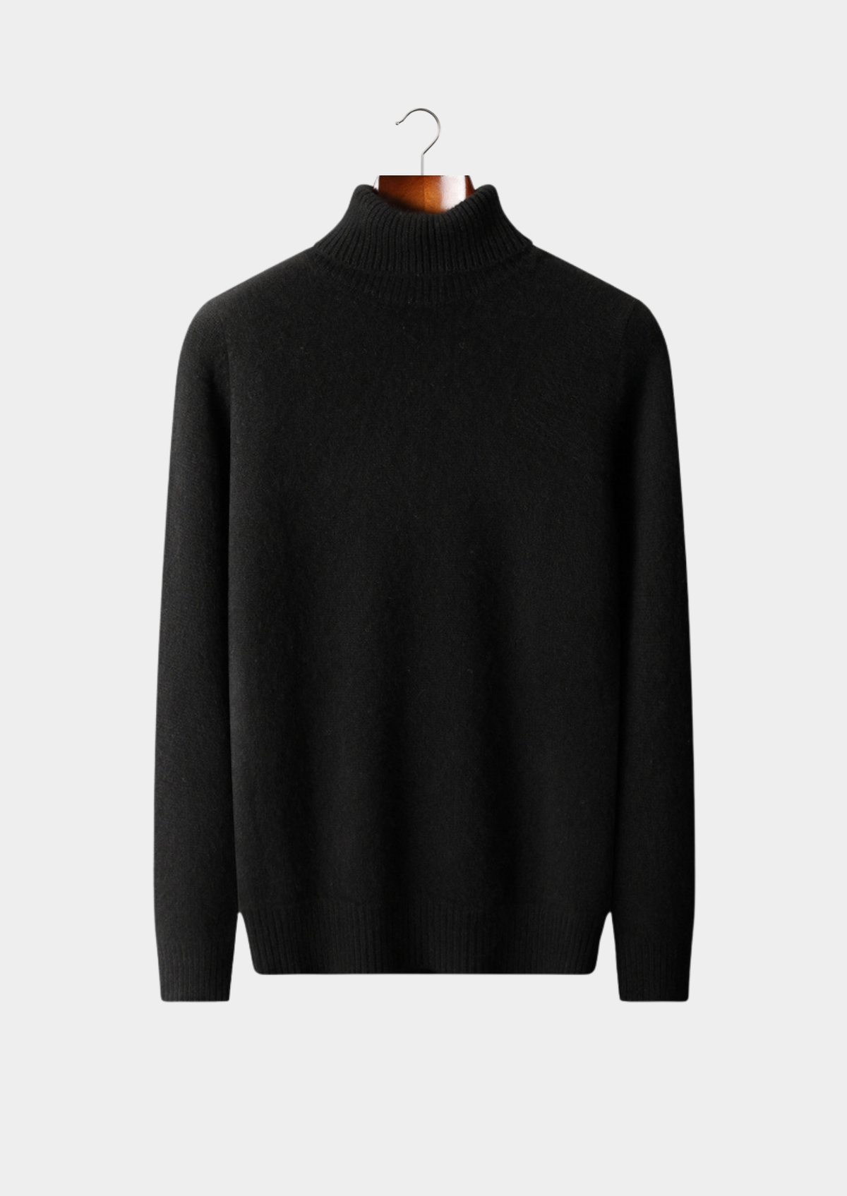 Pure Cashmere Black Essential Rollneck | Solmar