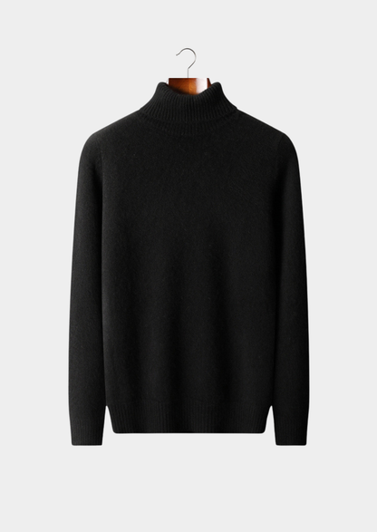 Pure Cashmere Black Essential Rollneck | Solmar