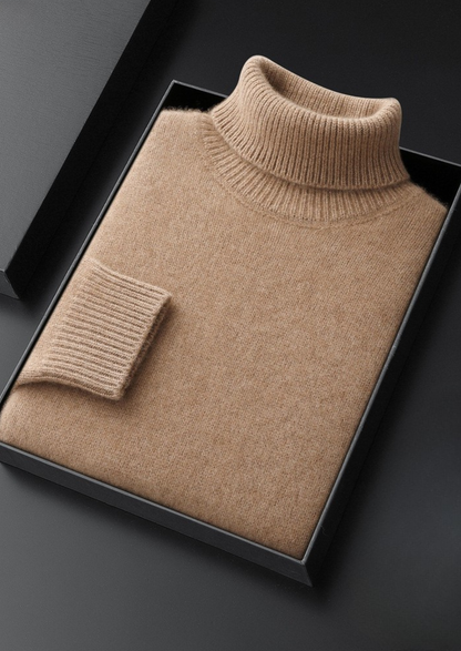 Pure Cashmere Beige Essential Rollneck | Solmar