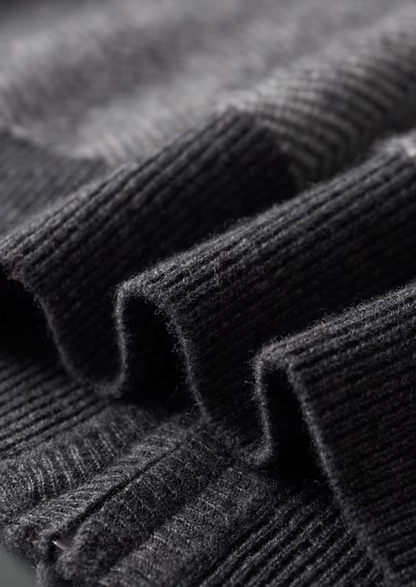 Pure Extra-Fine Merino Wool Gray Herringbone Set | Solmar