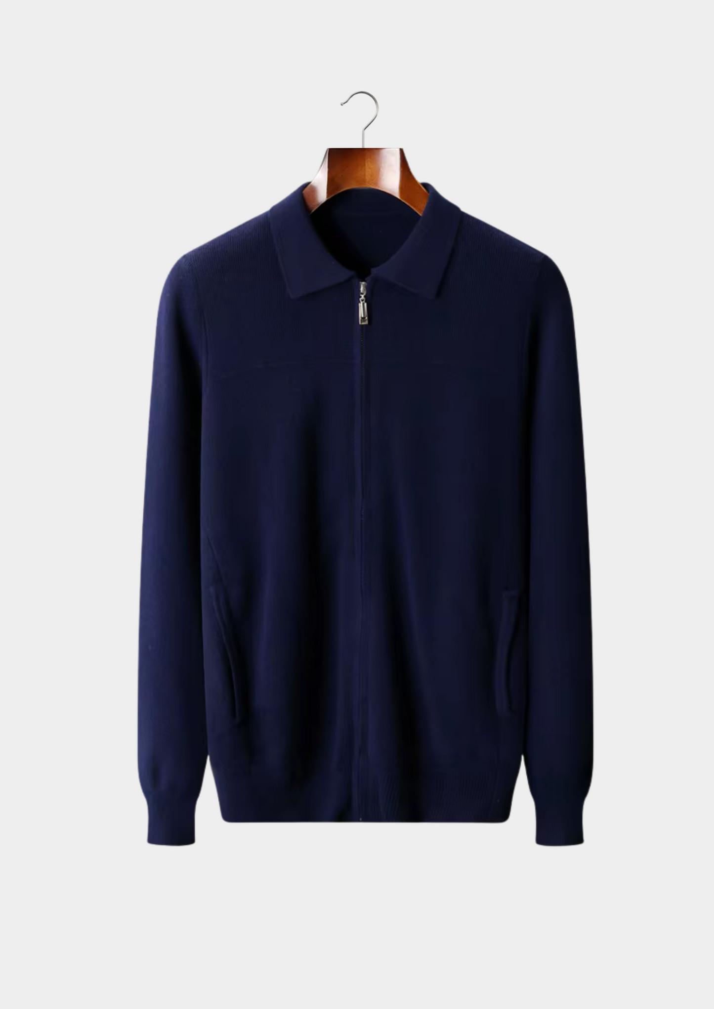 Pure Extra-Fine Merino Wool Ribbed Polo Cardigan | Solmar