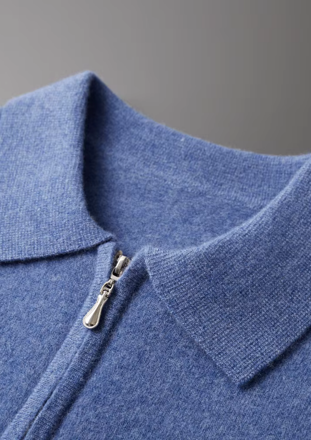 Pure Extra-Fine Merino Wool Half Zip Polo | Solmar