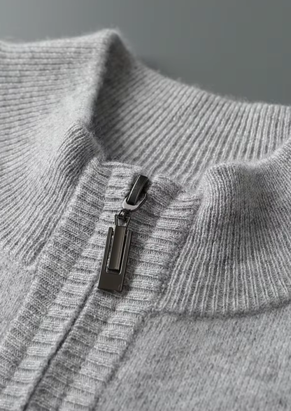 Premium Cashmere Essential Half-Zip Sweater | Solmar