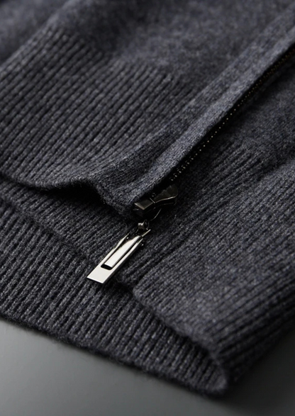 Premium Cashmere Zipper Hoodie | Solmar