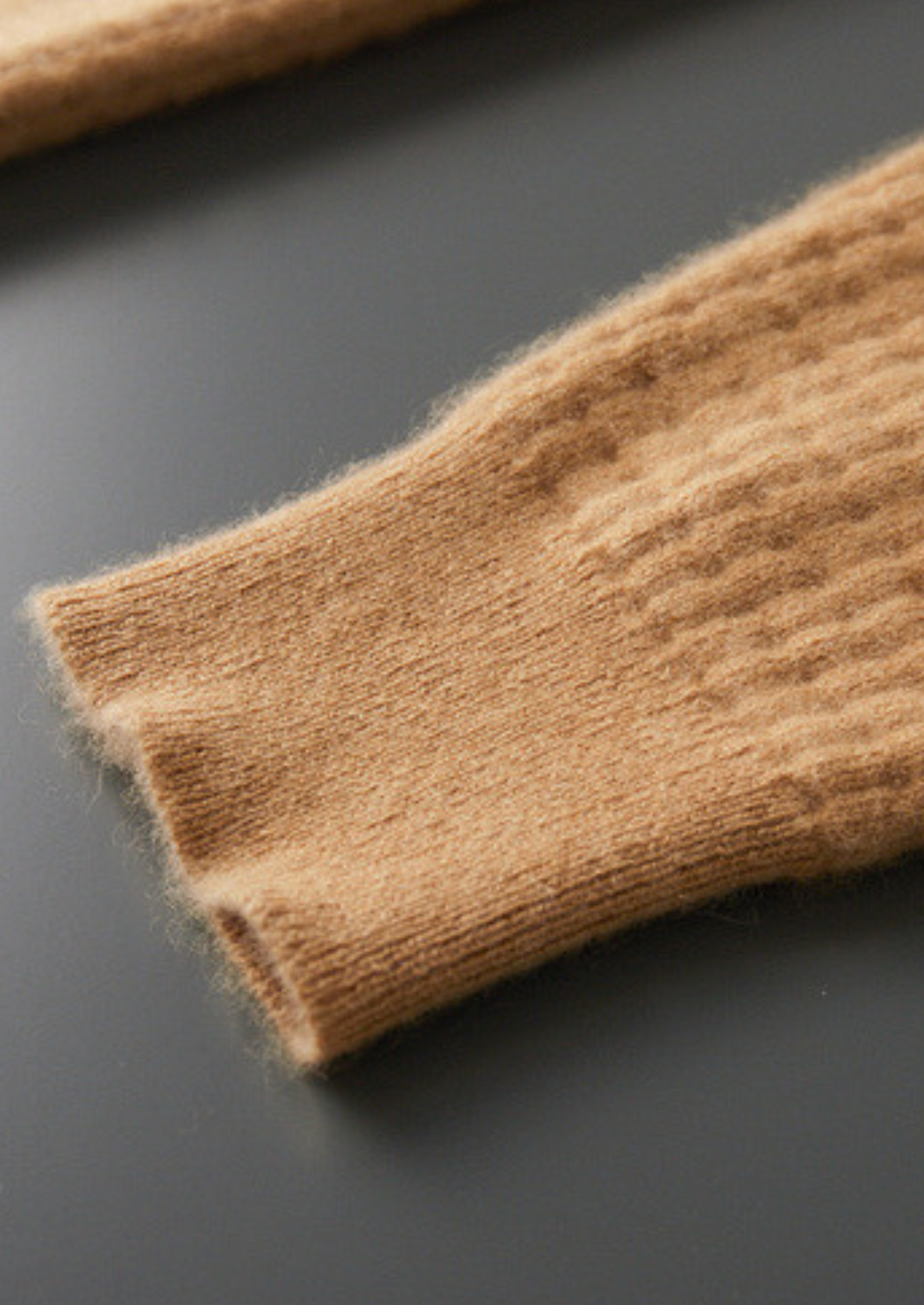 Pure Cashmere Caramel Textured Button Cardigan | Solmar