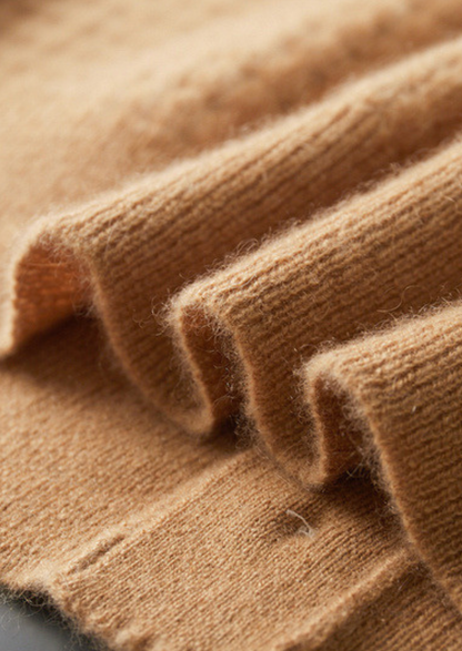 Pure Cashmere Caramel Textured Button Cardigan | Solmar