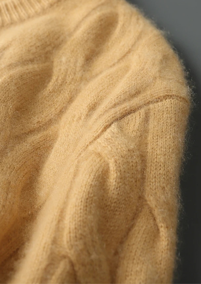 Premium Cashmere Cable Crewneck | Solmar