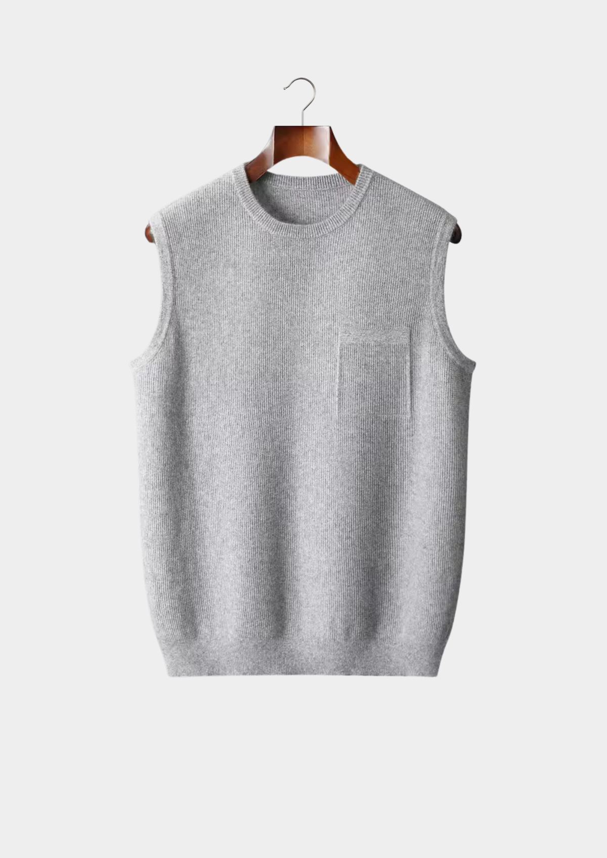 Pure Extra-Fine Merino Wool Crewneck Vest | Solmar