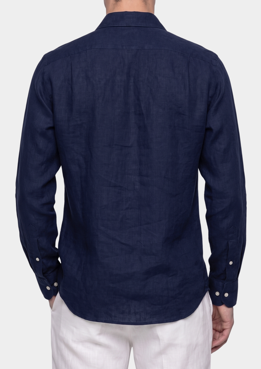 Amalfi Coastal Shirt - Navy Blue | Solmar