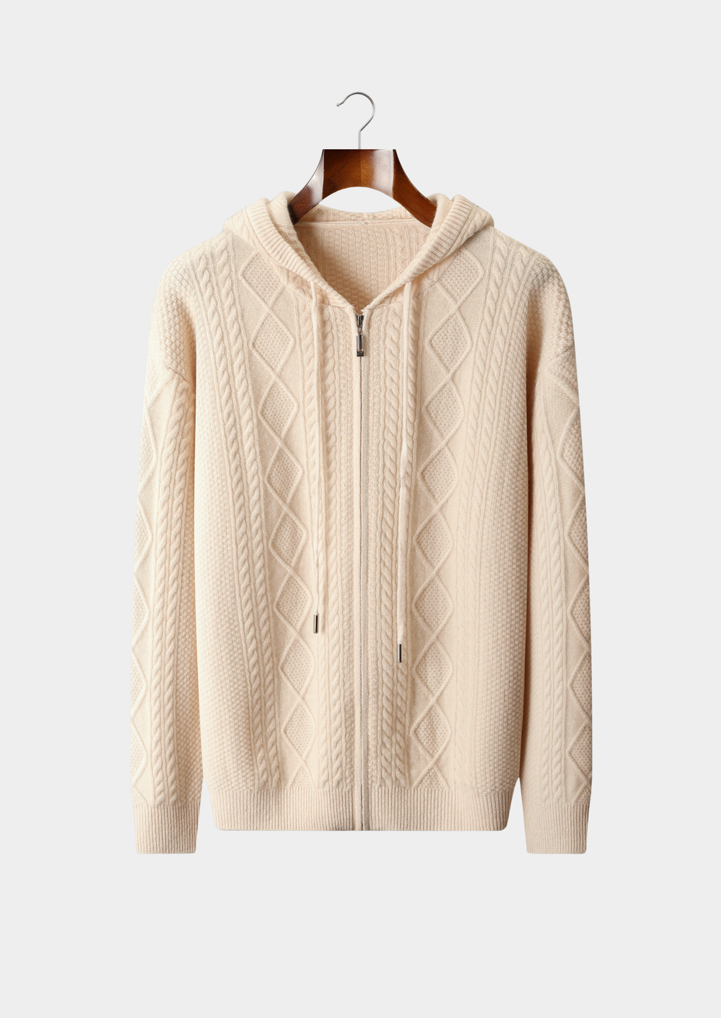 Pure Extra-Fine Merino Wool Wintertime Zipper Hoodie | Solmar