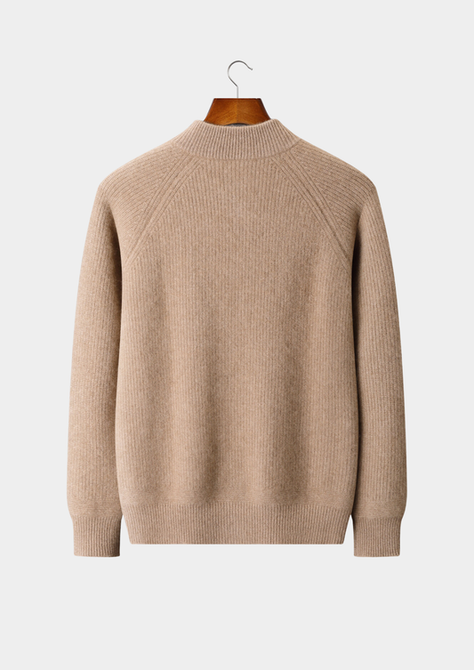 Pure Cashmere Beige Button Overshirt | Solmar