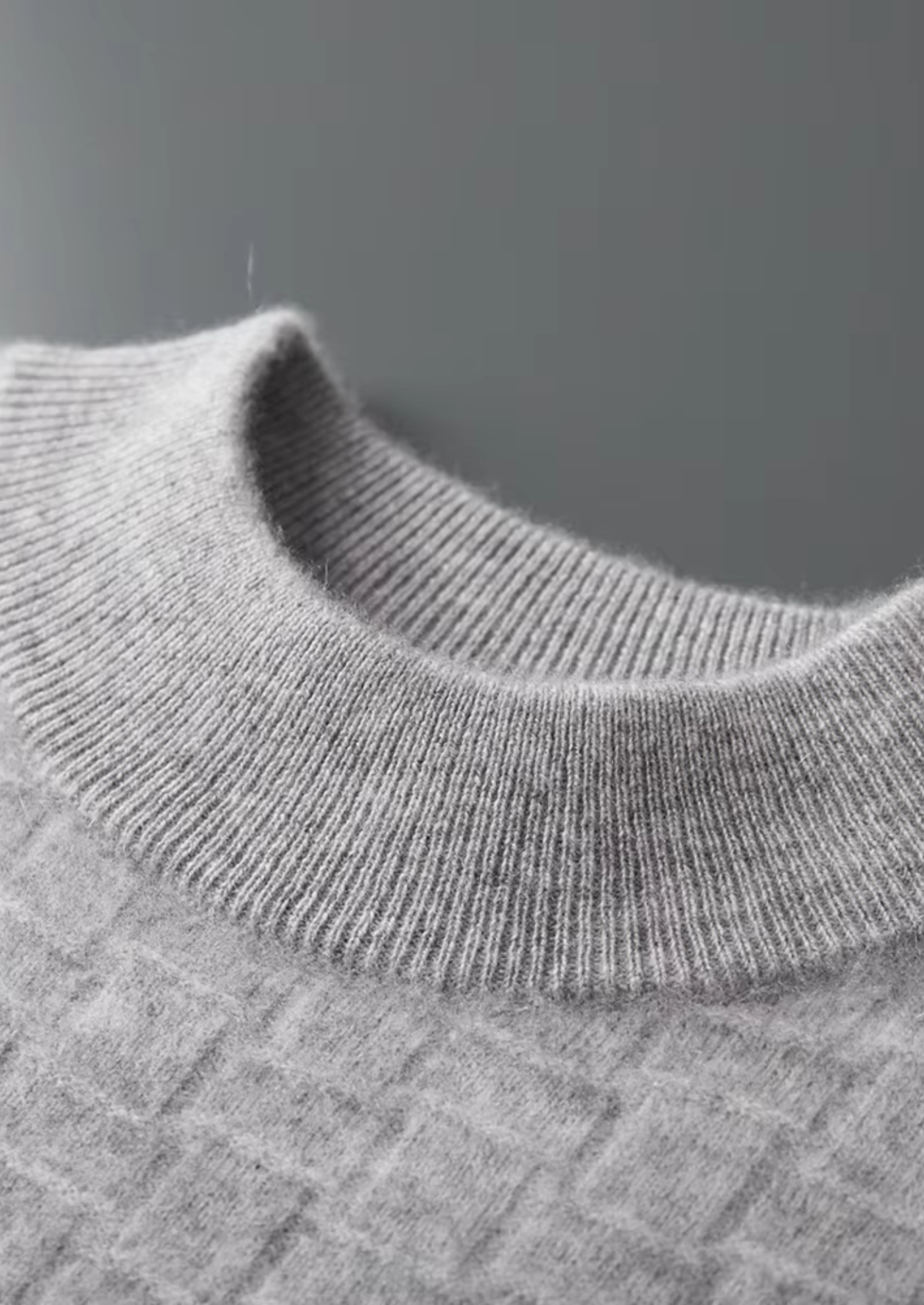 Pure Extra-Fine Merino Wool Textured Mockneck | Solmar