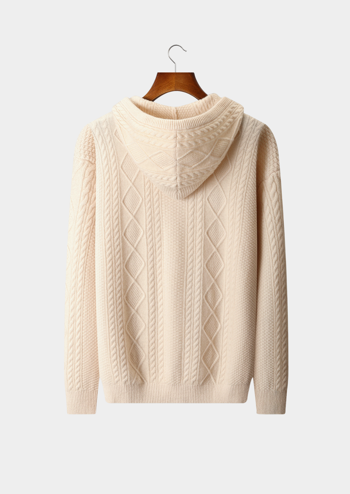 Pure Extra-Fine Merino Wool Wintertime Zipper Hoodie | Solmar