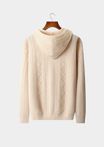 Pure Extra-Fine Merino Wool Wintertime Zipper Hoodie | Solmar