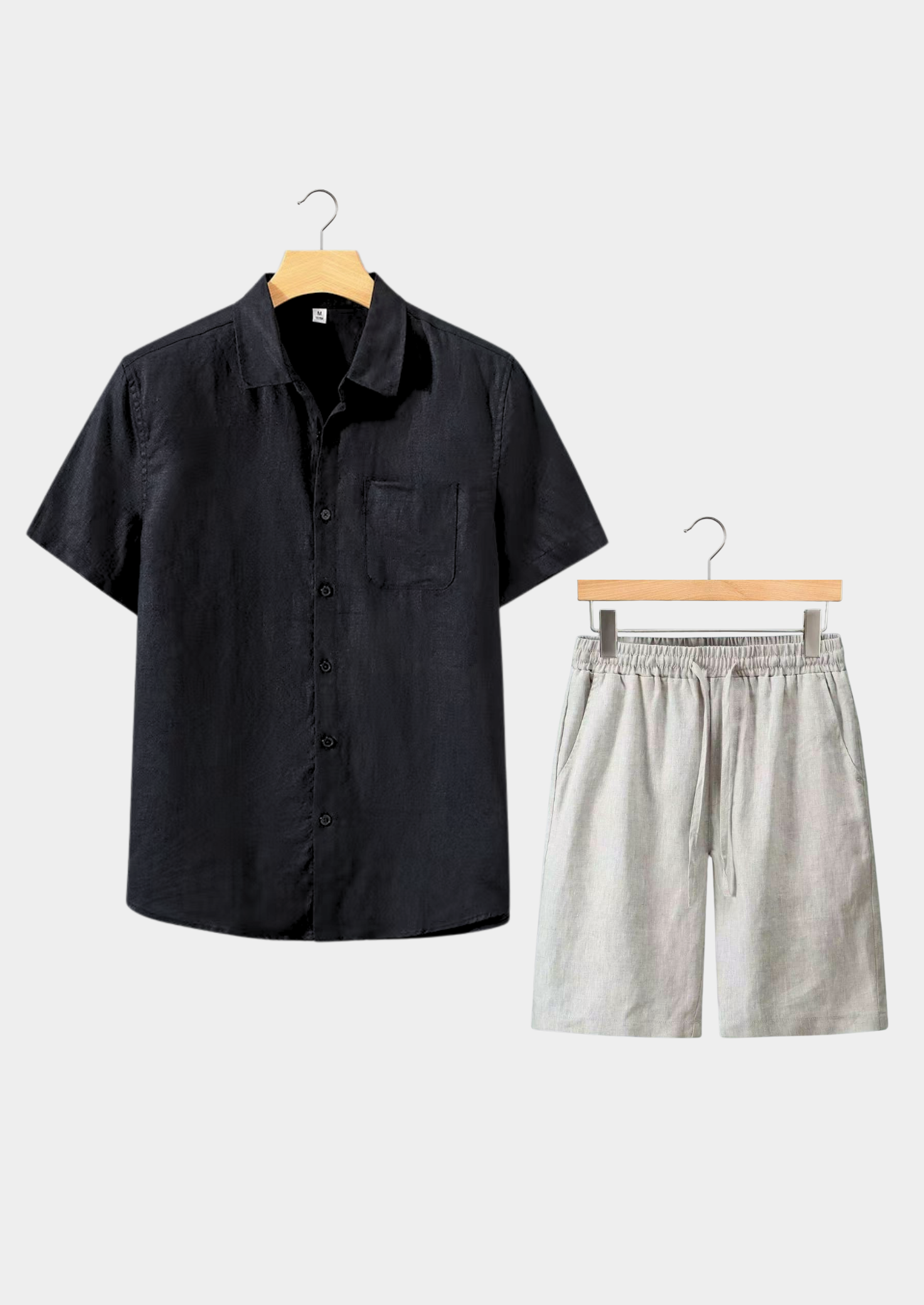 Dolcevita Shortsleeve Summer Set - Black/beige | Solmar