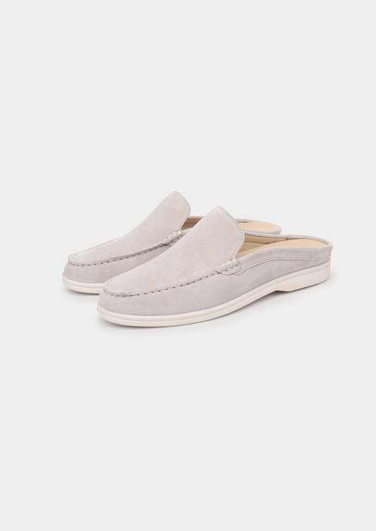 Light Gray Marina Suede Slipper | Solmar