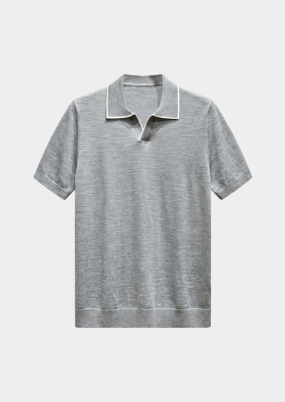 Ellis Light Gray Lightweight Polo Shirt | Solmar