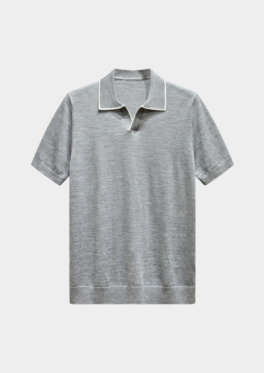 Ellis Light Gray Lightweight Polo Shirt | Solmar