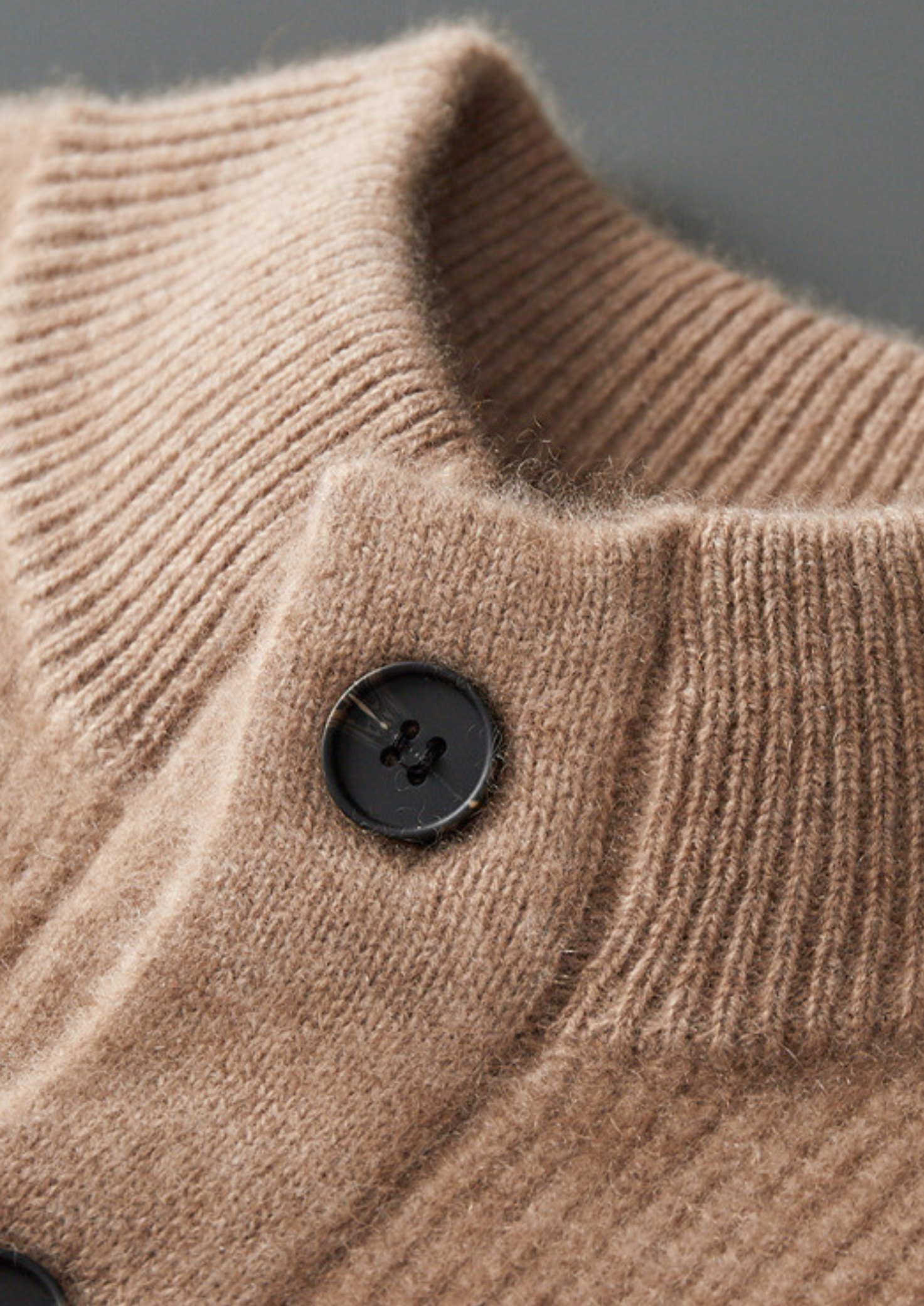 Pure Cashmere Beige Button Overshirt | Solmar