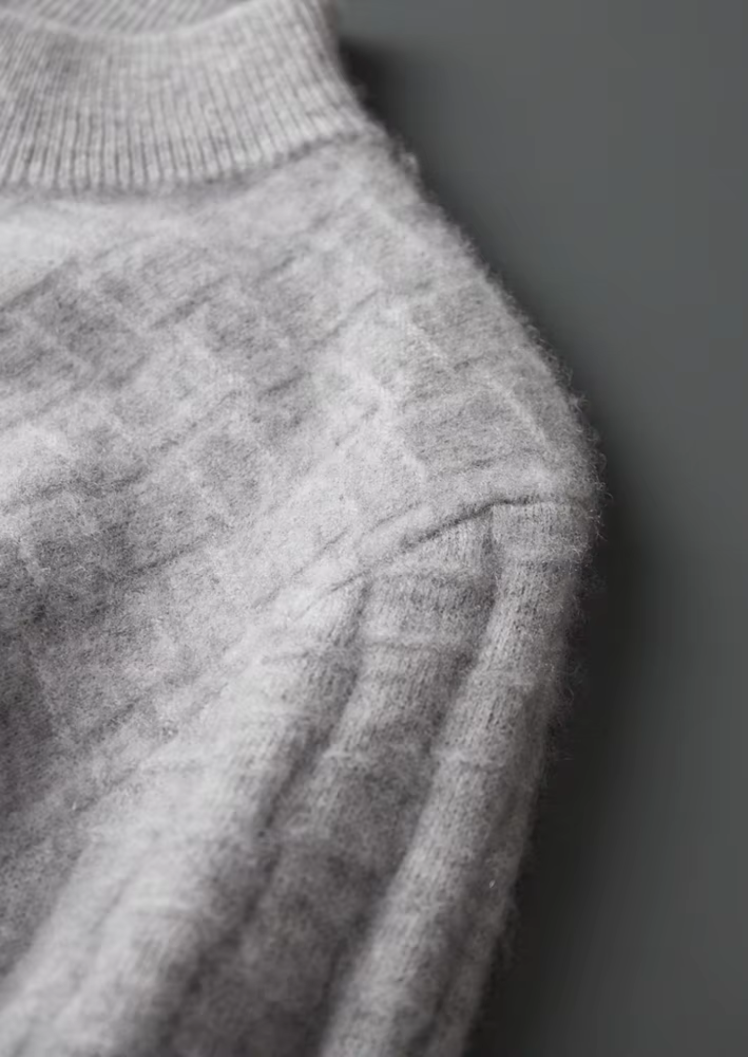 Pure Extra-Fine Merino Wool Textured Mockneck | Solmar