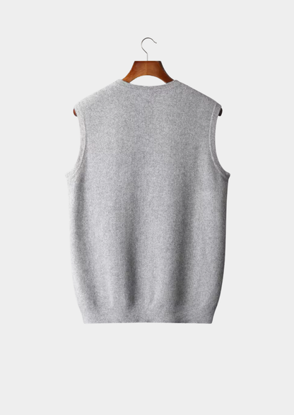 Pure Extra-Fine Merino Wool Crewneck Vest | Solmar