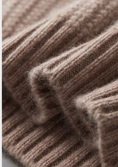 Pure Cashmere Beige Heavyweight Crewneck | Solmar