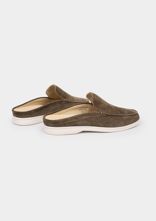 Olive Marina Suede Slipper | Solmar