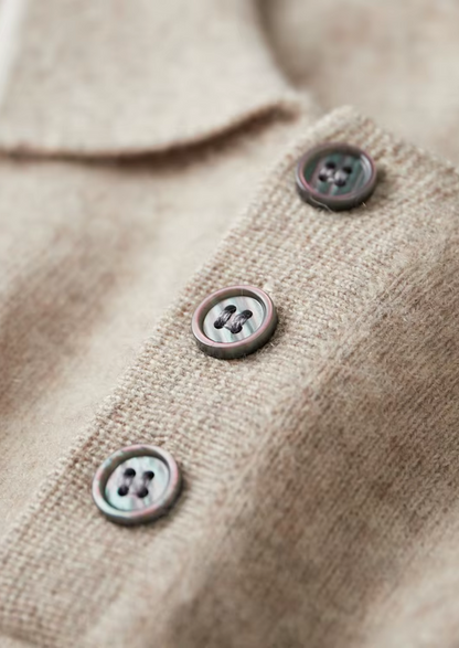 Premium Cashmere Two Tone Button Polo | Solmar