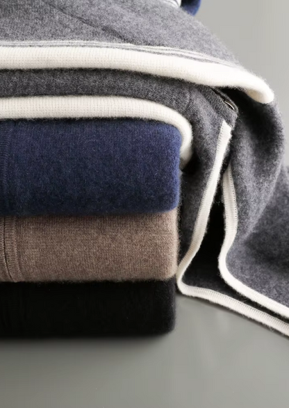 Pure Extra-Fine Merino Wool Dark Gray Damien Set | Solmar