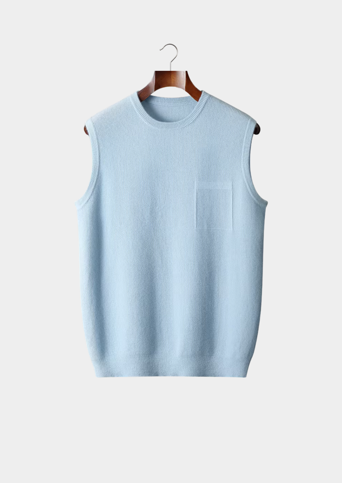 Pure Extra-Fine Merino Wool Crewneck Vest | Solmar