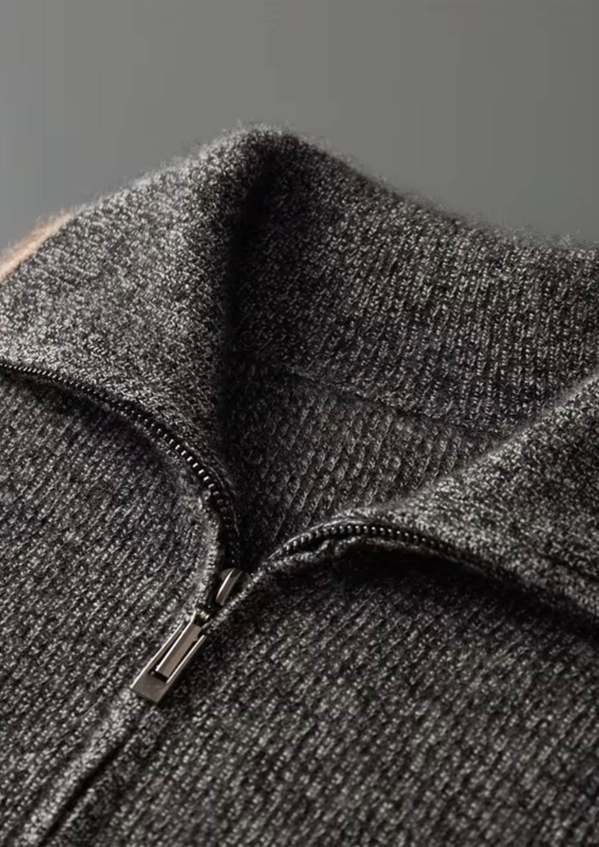 Pure Cashmere Striped Zip Cardigan | Solmar