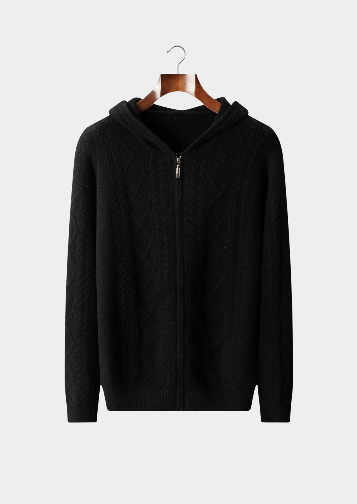 Pure Extra-Fine Merino Wool Wintertime Zipper Hoodie | Solmar