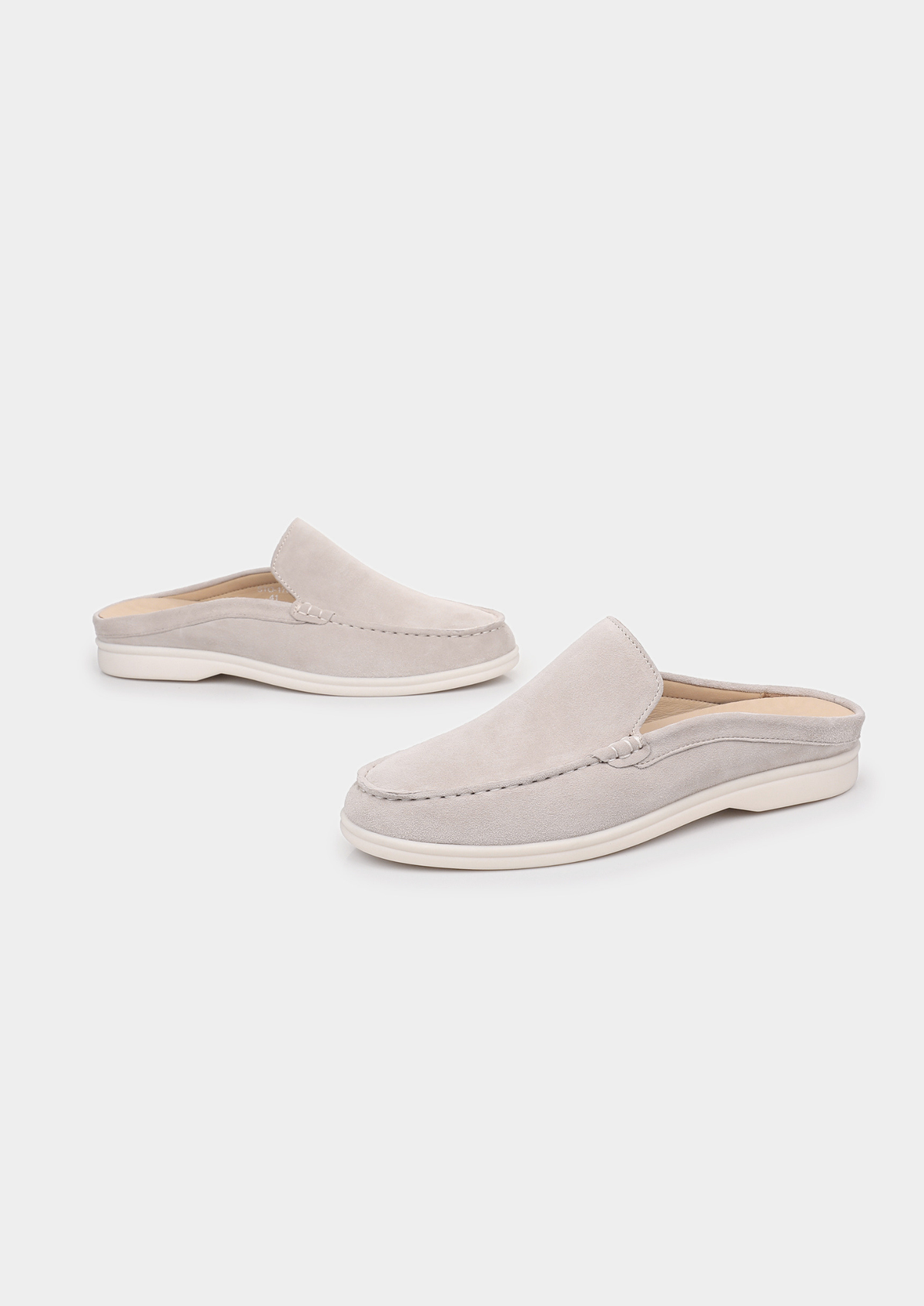 Light Gray Marina Suede Slipper | Solmar