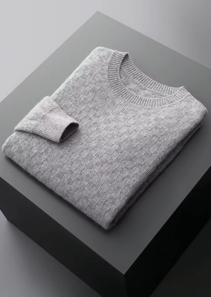 Premium Cashmere Textured Crewneck | Solmar