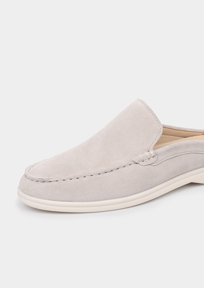 Light Gray Marina Suede Slipper | Solmar