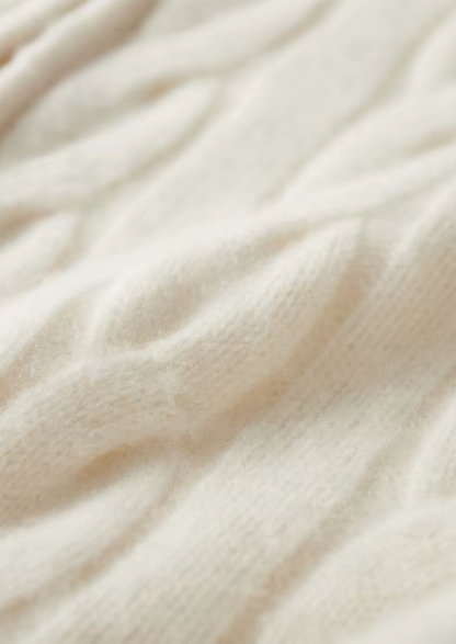 Pure Extra-Fine Merino Wool Dual-Zip Cable Cardigan | Solmar
