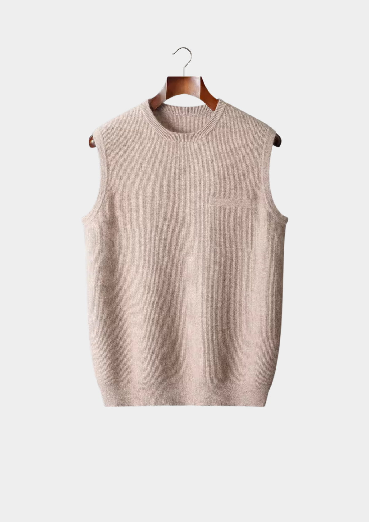 Pure Extra-Fine Merino Wool Crewneck Vest | Solmar
