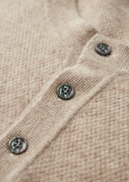 Premium Cashmere Classic Henley Sweater | Solmar