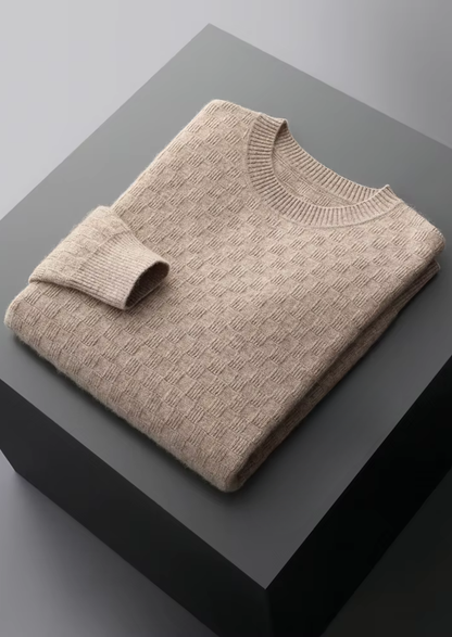 Premium Cashmere Textured Crewneck | Solmar