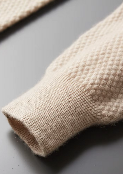 Premium Cashmere Textured Sweater Polo | Solmar