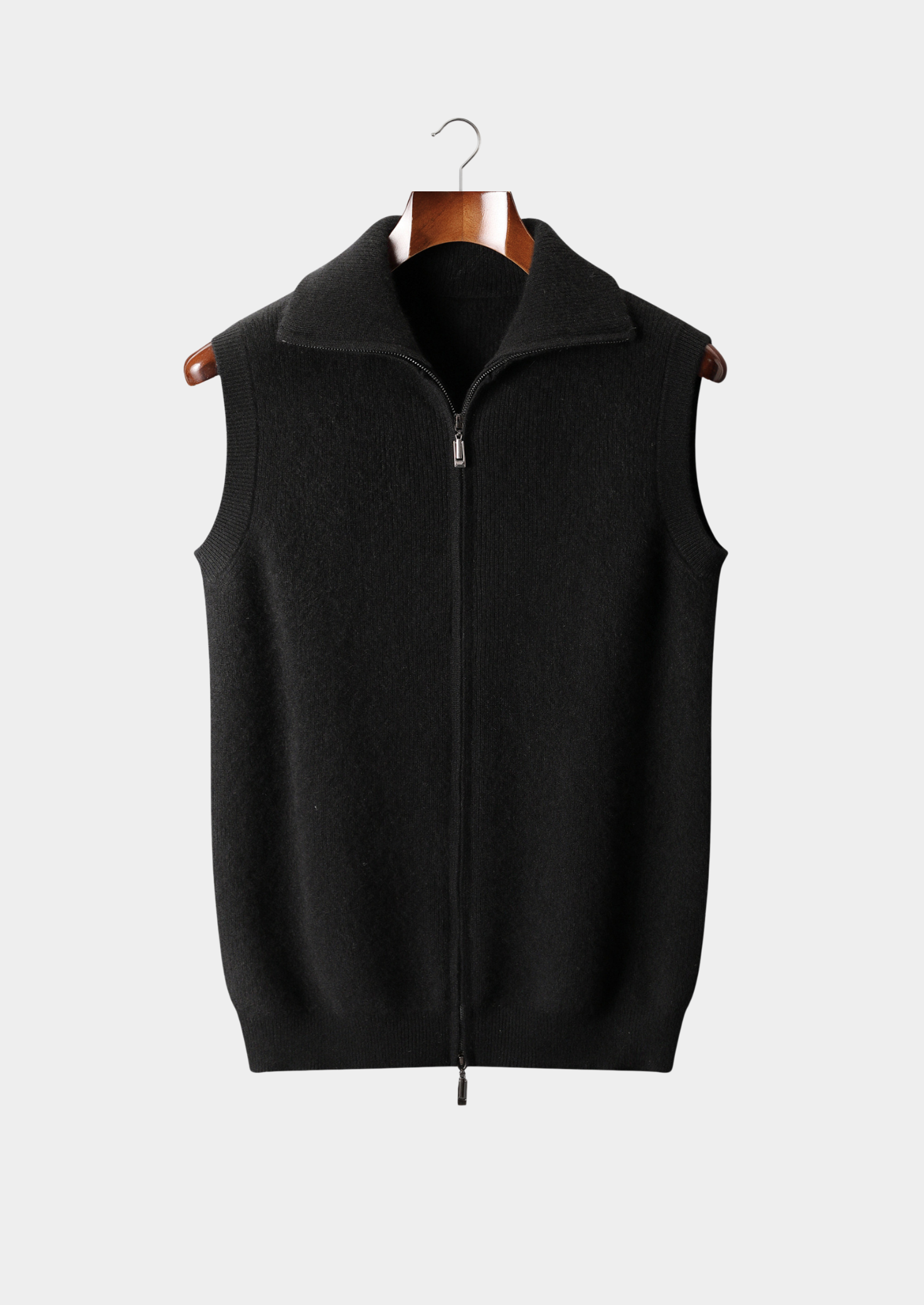 Pure Cashmere Black Body Warmer Vest | Solmar