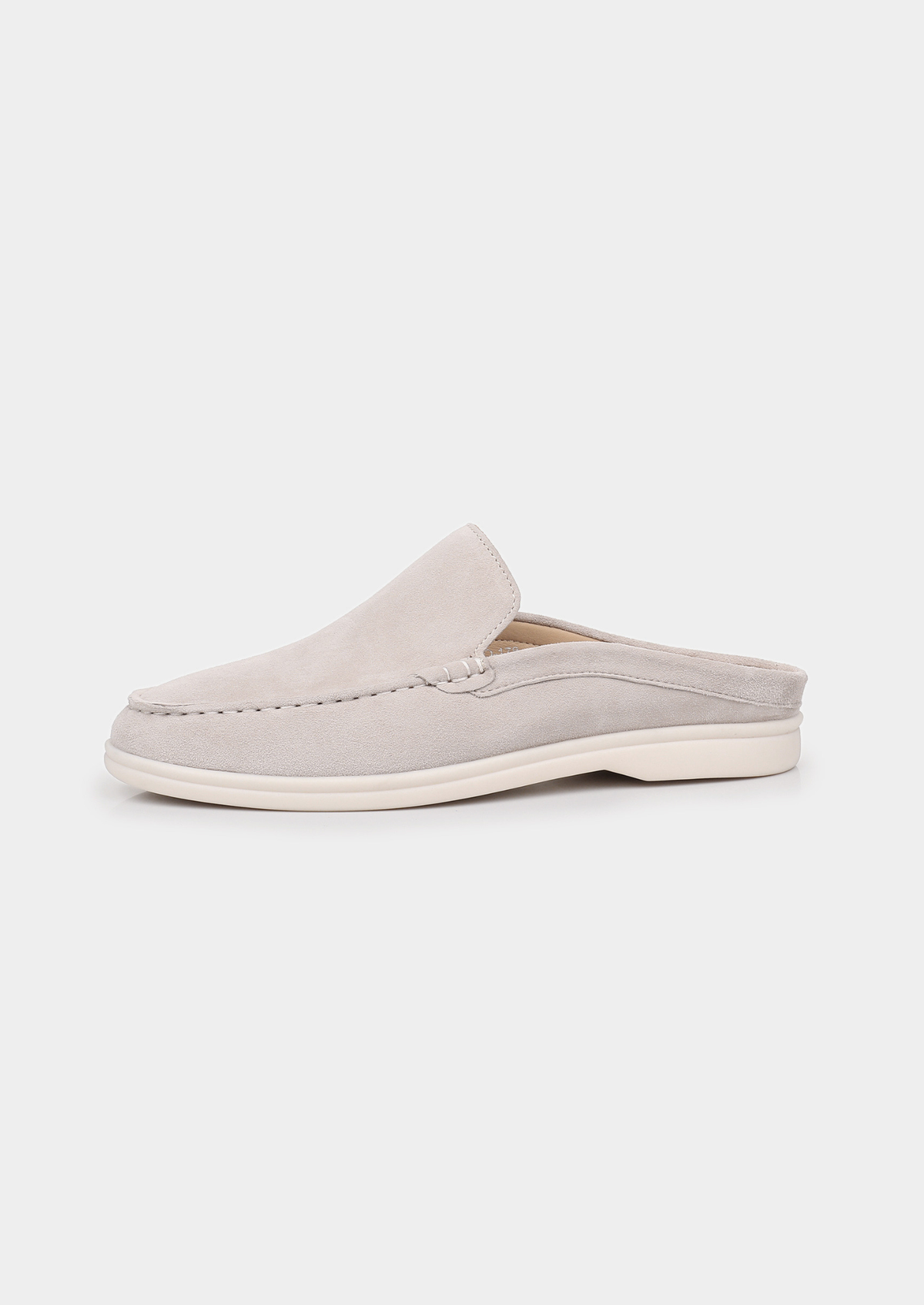 Light Gray Marina Suede Slipper | Solmar
