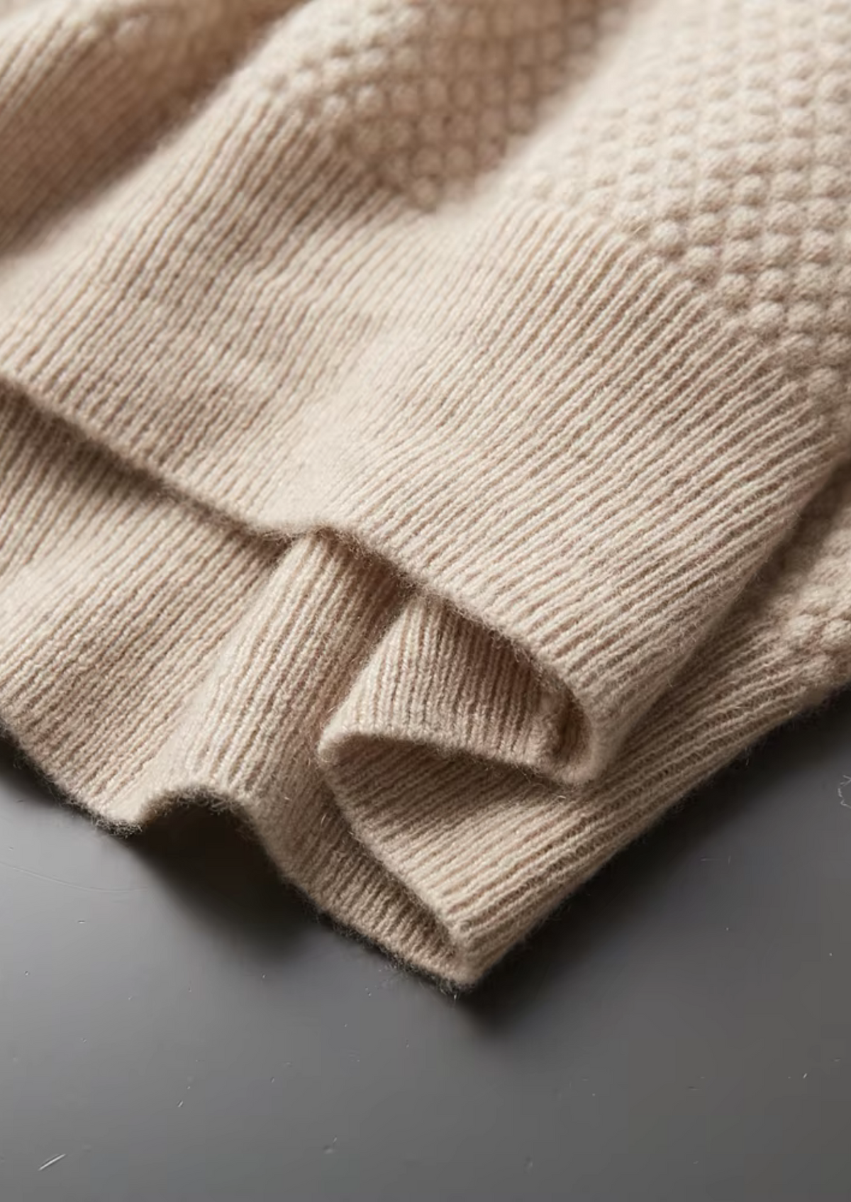 Premium Cashmere Textured Sweater Polo | Solmar