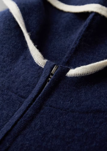 Pure Extra-Fine Merino Wool Navy Blue Damien Set | Solmar