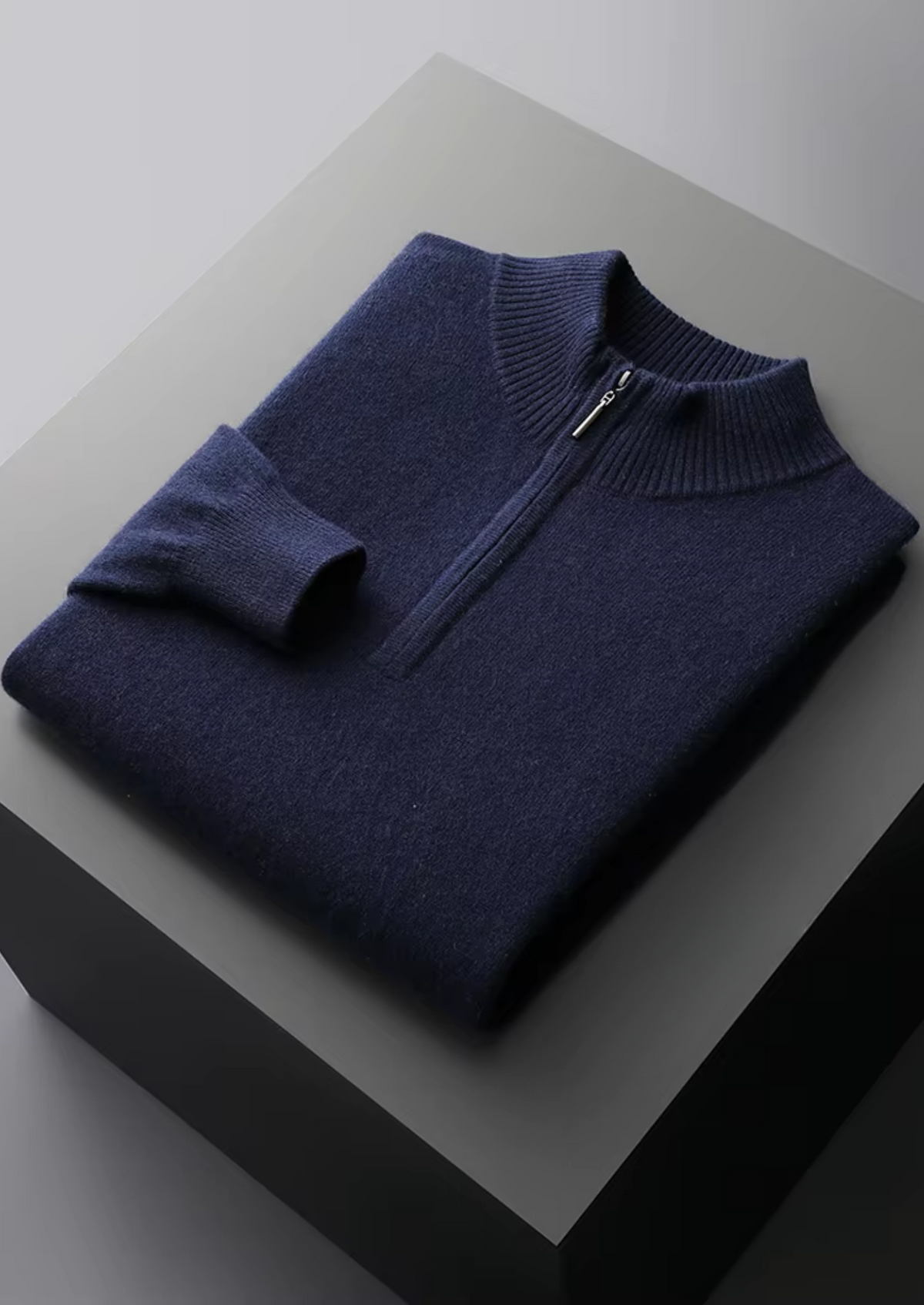 Pure Extra-Fine Merino Wool Half Zip Sweater | Solmar