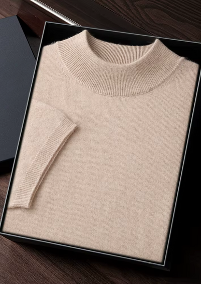 Camiseta de Cuello Semi Alto de Cachemira Premium
